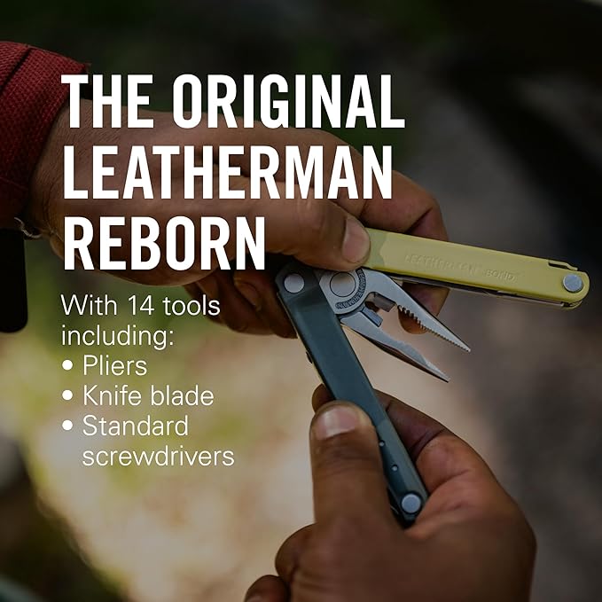 LEATHERMAN Bond 14-in-1 Lightweight Multi-tool for Camping Hiking &amp Everyday Carry (EDC) Made in USA Mossy Slate