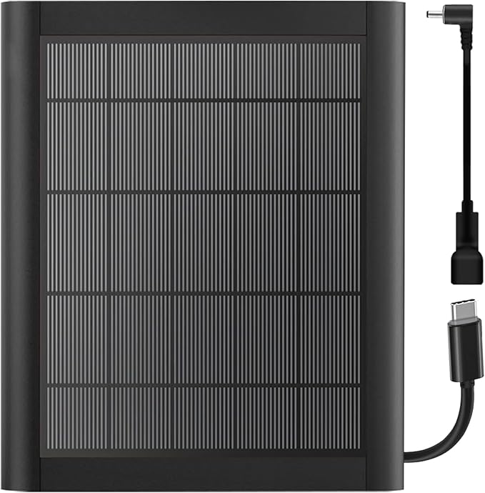 8W Solar Panel Charger for Camera 9.8inch Camcorder Solar Panel with 10FT USB C Cable for Outdoor Cam Plus Stick Up Cam/Pro Spotlight Camera Plus/Pro Battery (8W-1Pack)