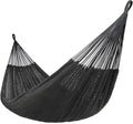 Lazy Daze Hammocks Handwoven Mayan Hammock 10.5 FT Soft Rope Double Hammocks Portable Outdoor Hammock with Carry Bag 2 Straps &amp Carabiners for Patio Outside 550 lbs Weight Capacity Gray