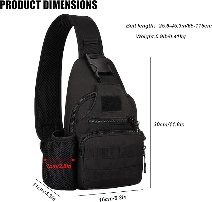 ZHIERNA Tactical Sling Crossbody Backpack + Tactical Briefcase Messenger Bag