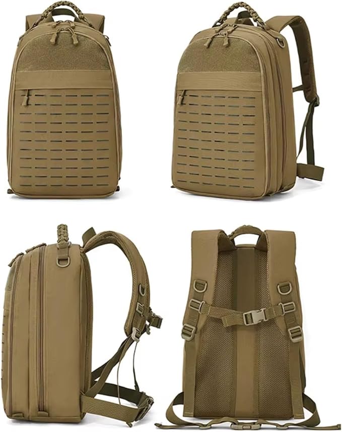 Tactical Climbing Backpack Sports Storage Equipment Rucksack Outdoor Hiking Camping Trekking Sport Weekend Luggage Bag(Black)