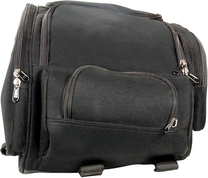Milwaukee Leather MP8107 Medium Black Long Textile Motorcycle Back Trunk Rack Travel Bag - Medium