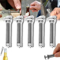 Compact Titanium Multitool Portable Mini Multitool Wrench Multifunctional Adjustable Wrench Alloy Tool Bottle Opener Keychain For Travel Hiking Fishing (5pcs)