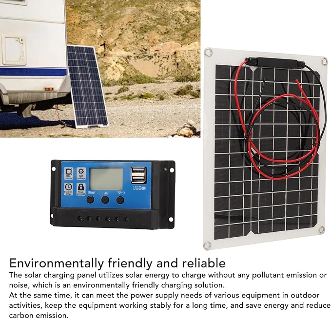 300W Solar Panel Kit DC 12V 24V 50A High Efficiency Solar Charger IP67 Waterproof with Controller for RV Camper