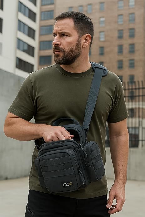 5.11 Tactical Push Pack Sling Bag – 6L Crossbody Shoulder Bag for Men Style 56037-ABR