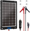 12V 7.5w Solar Battery Charger Pro - Built-in Intelligent MPPT Controller Waterproof for Car Automotive Boat and Marine RV Trailers - Solar Panel Trickle Charging Kit (SP-7.5W)