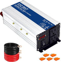 1000W Power Inverter 24V DC to 110V 120V AC Modified Sine Wave Car Power Inverter with 2 AC Outlets and LED Display for Vehicles Truck RV Home Emergency Camping Off-Grid Over 90% Efficiency