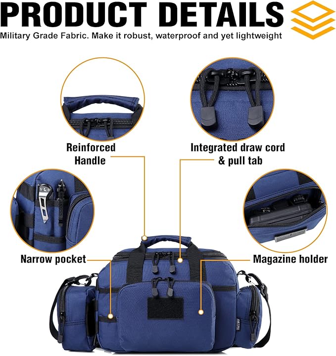 Range Bag Small Tactical Chest Sling Pack (Urban Blue)