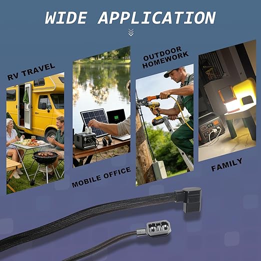 XT150 Connection Wire Compatible with ECOFLOW Delta Delta 2 Delta 3 Max (Plus/1500) &amp Wave 2/3 Upgrade Braided Workmanship 20 Inchs Not Compatible with Delta Pro/Pro 3/Ultra/3 Max