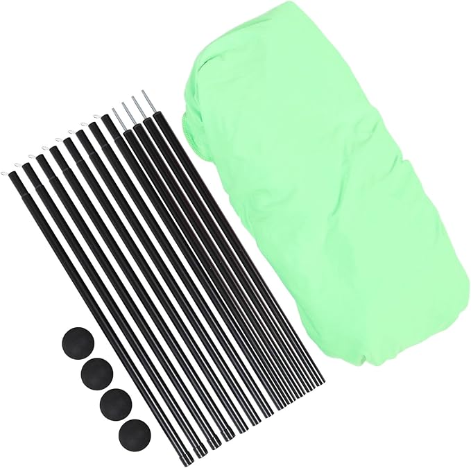 Dpofirs Tall Beach Sun Shelter UPF50+ Pop Up Canopy with 4 Iron Poles &amp 8 Stakes Spacious 8-Person WindResistant Tent for Camping Fishing Family Gatherings (Green)