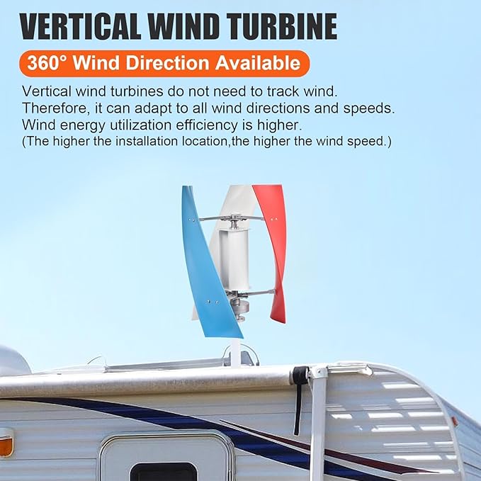 3000W Wind Turbine Generator Kit12V/24V Vertical Axis Wind TurbineMaglevs Winds Generator With ControllerQuiet 3 Leaves Small Household Windmill For Boats Terraces Cabins HomeIndustrial Energy