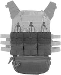 MOLLE Tactical Field Pouch Set Detachable Triple-Compartment Mag Bag and Expansion Pack Camo Dual-Purpose Belly Pouch