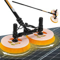 Electric Solar Panel Cleaning Brush &amp Water Fed Pole Kit Telescopic Rod PV Panel Wash Cleaning Machine 65cm Cleaning WideMains Electricity-7.5m/24ft