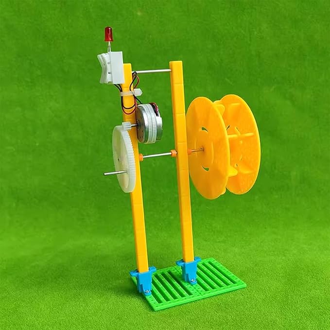 DIY Hydroelectric Generator Kit Hand-cranked Water Turbine Generator Can Be Hand-cranked Student Physics Experiment Model(Finished Product)