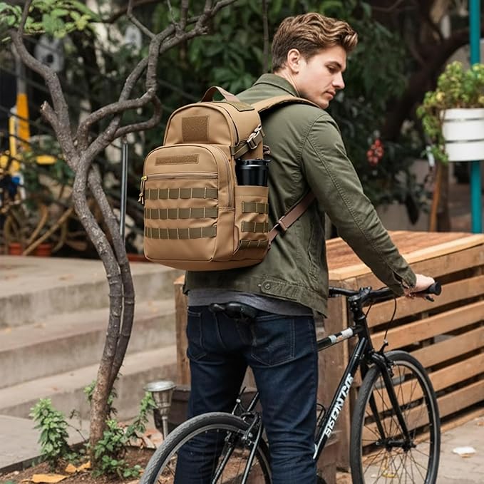 Miramrax Tactical Backpack for Men Military Backpacks with Holster Army 3 Days Assault Pack Bug Out Bag for Hiking Camping (Coyote)