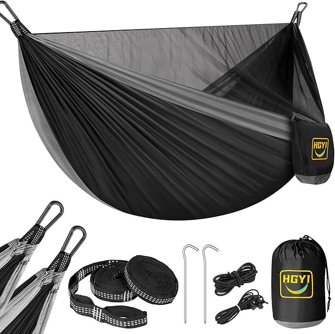 Camping Hammock Mosquito NetDouble &amp Single Portable Hammocks Hammocks with 2 Tree StrapsHammock Tent for Travel CampingCamping Accessories for Indoor Outdoor Hiking Backpacking Backyard Beach