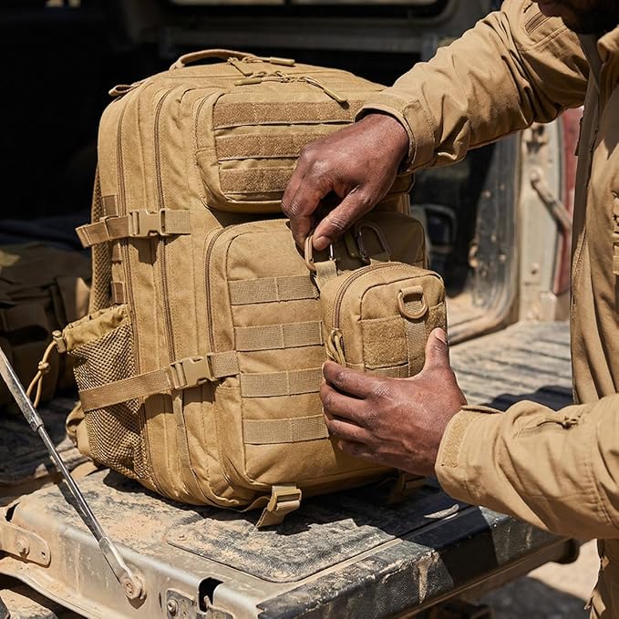 45L Tactical Backpack for Men Women Military Assault Pack with MOLLE Large 3 Day Bug Out Bag for Hiking Camping