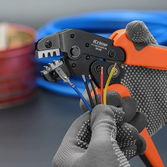 iCrimp SN-28B Dupont Crimping Tool for 3.96mm 2.54mm 2.5mm Pitch Dupont JST XH VH Connectors AWG 18 to 28