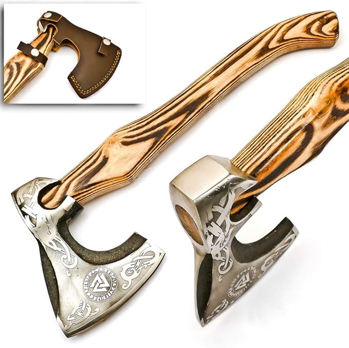 Custom Handmade Stainless Steel Viking Axe with Gorgeous and Solid Wood Handle (EX-1106)