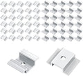 60 PCS Solar Panel Mid Clamps Solar Panel Bracket Aluminum Solar Mid Clamp for Solar Panel Mount 2 x 0.6 x 1.1 inch