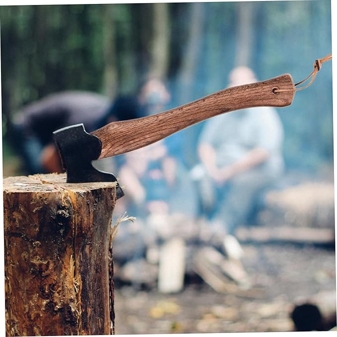 Levemolo 2pcs Wooden Handle Replacement for Axes Ergonomic Slip Design for Enhanced Control Durable Construction for Camp Axe Repair Comfortable Grip for Precision Use