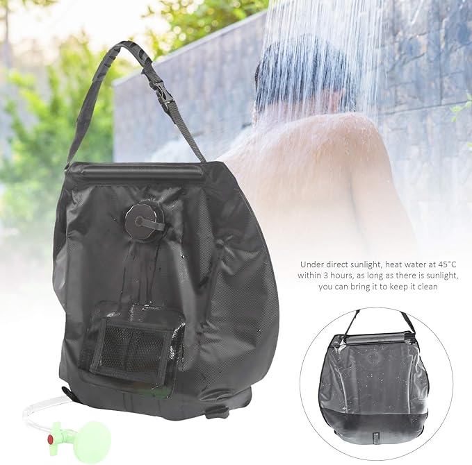 20L Solar Shower oor Cam Shower Portabl Heated Bath with TEM Indir l for Cam Backpacking Boating