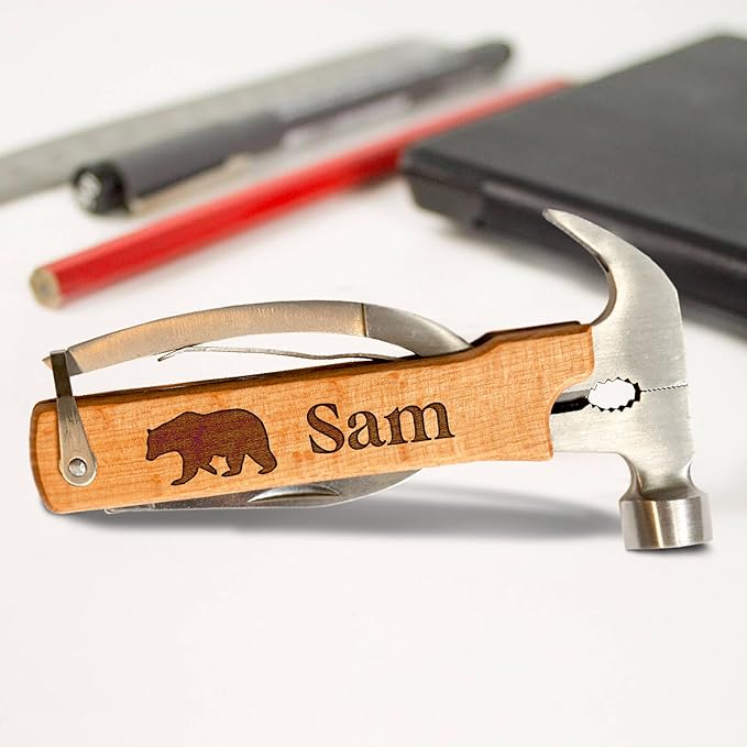 Custom Bulk Multitool Father Gifts for Christmas Gift for Fiance for Him for Old Man Pocket Knife Multi Tool Functional Unusual Fishing Gifts Stuffers Useful Tools for Men Boys Hunting Gift