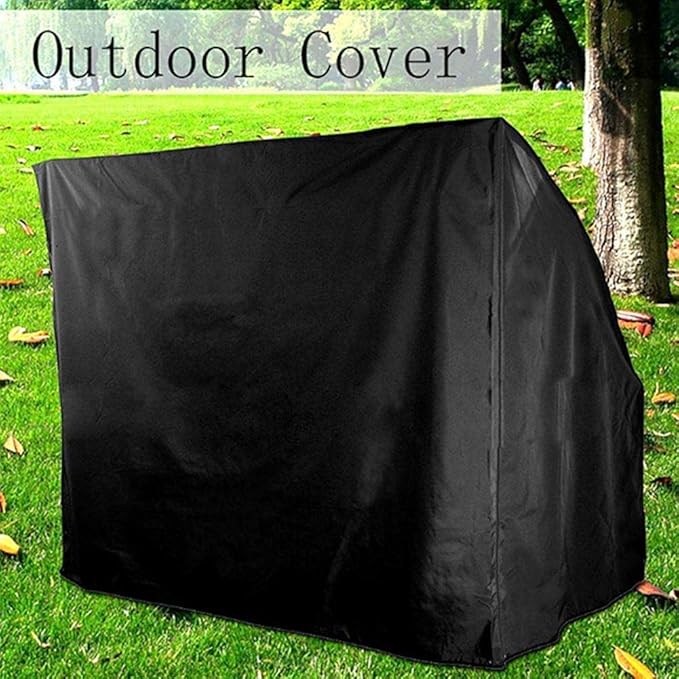 Outdoor Garden Patio Swing Cover Waterproof 3 Seater Hammock Cover Sun Loungers Protection Black 220x170x145CM