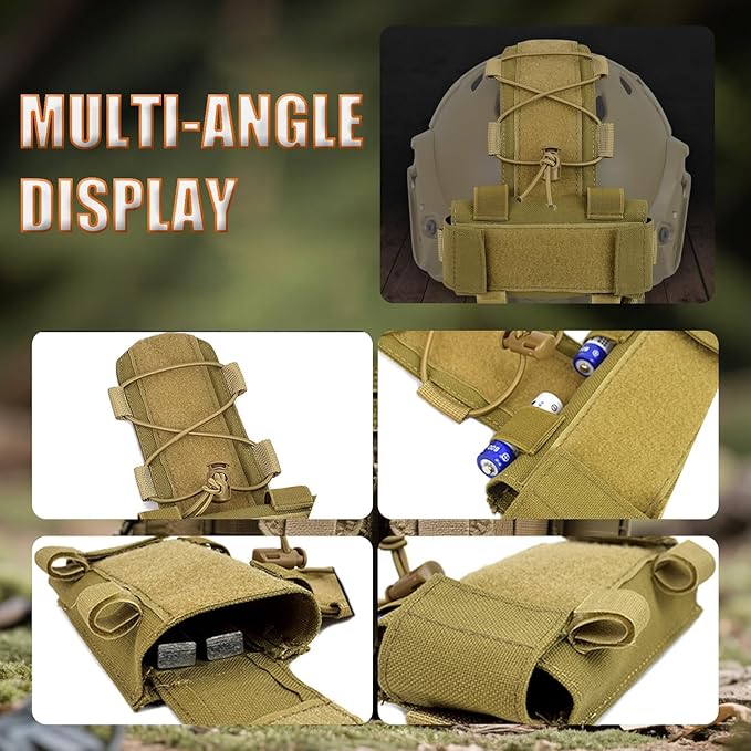 Tactical Helmet Battery Pouch Counterweight Bag Helmet Battery Pack with Hook and Loop for Airsoft CSOutdoor