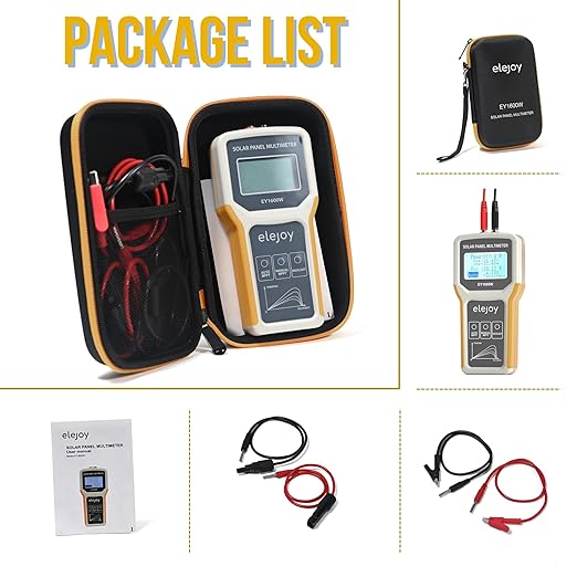 EY1600W Solar Panel Tester Multimeter DC/AC Solar Panel Watt Meter Photovoltaic Panel Solar Tracker Auto &amp Manual MPPT Open Circuit Volt Current Troubleshoot Utility Tool Backlit LCD (Upgrade)