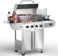 Electactic G41 Pro BBQ GrillHeavy-Duty Stainless Steel Gas Grill 4 Burner Gas Grill with Side Burner42000 BTU Propane Grill for Outdoor CookingBarbecueGarden and Patio Backyard