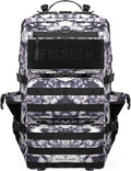 55L Military Tactical Backpack - Bug Out Bag with MOLLE System for Hiking(Black and white tie dye)
