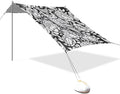 Owl with Peony Flowers Beach Tent Sun Shelter Set UPF50+ UV Protection 10.5 x 9.19 FT Camping Shade Canopy with Sandbags Sand Anchors Carrying Bag and Others