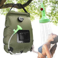 Solar Shower Bag 5 Gal/20L Portable Solar Heating Camping Shower Water Bags with Removable Flexible Hose Switchable Shower Head Temperature Thermometer for Outdoor Camping Hiking Traveling Shower