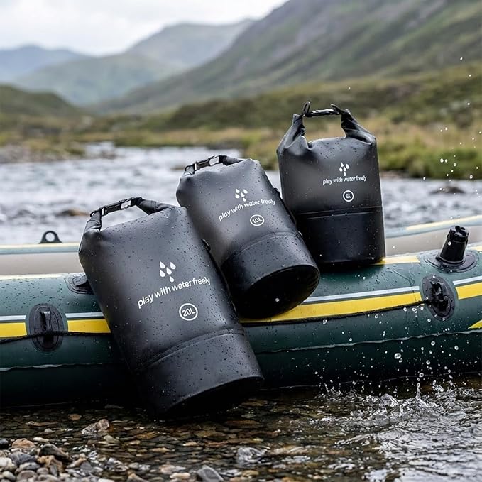 Waterproof Dry Bag for Women Men5L/10L/20L Roll Top Lightweight small Storage Bags Backpack for KayakingFloatingBoatingCampingPaddle boardraftingHiking and Beach Accessories