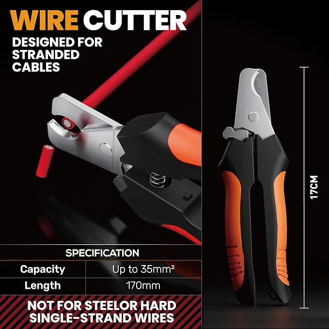 SOMELINE Solar Connector Crimping Tool Kit 14-10 AWG Crimper for Solar Panel Cables Connectors Toolbox Kit with 6 Pairs of Solar Connectors and Wrenches Strippers Crimpers and Cable Cutter
