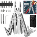 BIBURY Multitool Pliers Pro BI2045 Foldable Multitools with Replaceable Wire Cutters and Saw Stainless Steel Multi Tool w/Upgraded Scissors and Screwdriver Set Ideal for Camping Hiking Survival