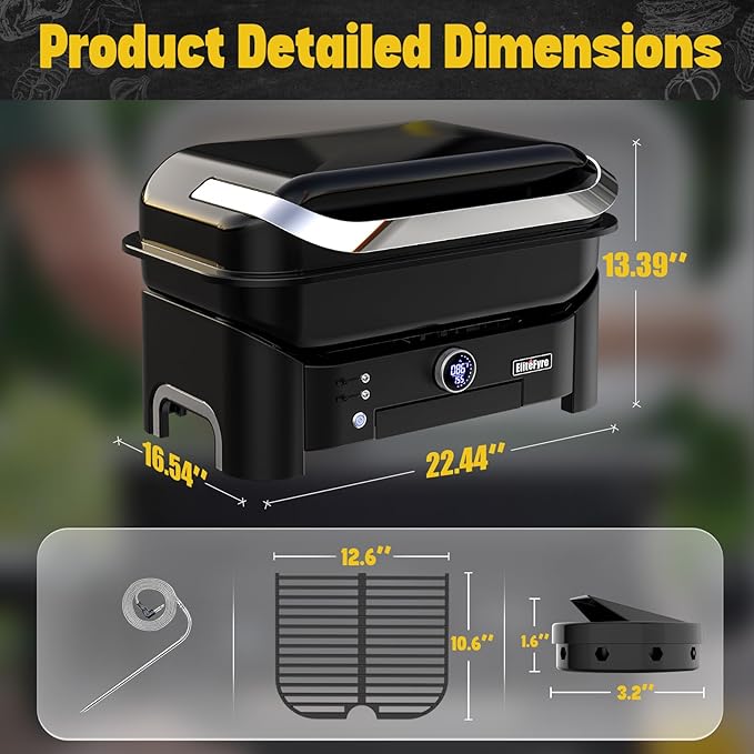 Volteq Electric Grill with Smart Tem Control for Apartments - 6-in-1 Smokeless Compact Patio BBQ Grill for Balcony &amp Deck 1500W Fast Heating No Flames Perfect for Rentals