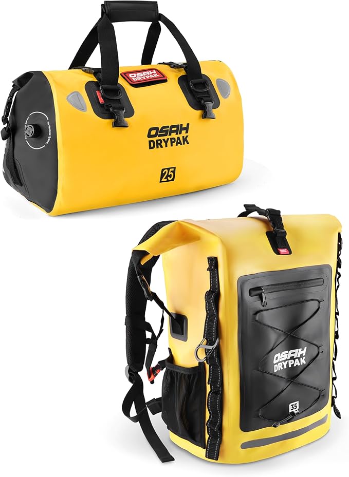 OSAH DRYPAK 25L Waterproof Duffel Bag &amp 35L Waterproof Backpack