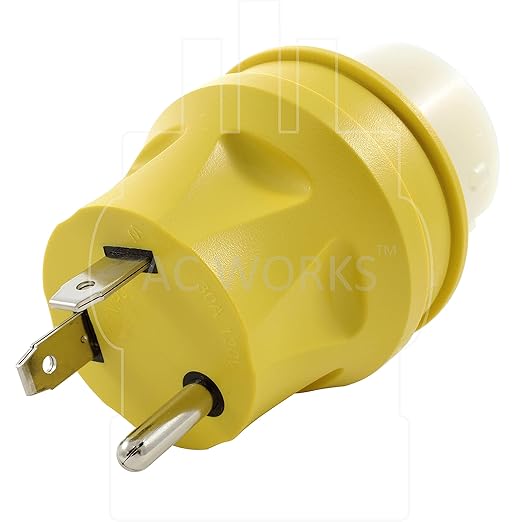AC WORKS Generator to Transfer Switch 50Amp Inlet Box Adapter (TT-30 RV 30Amp to CS6364 Compact)