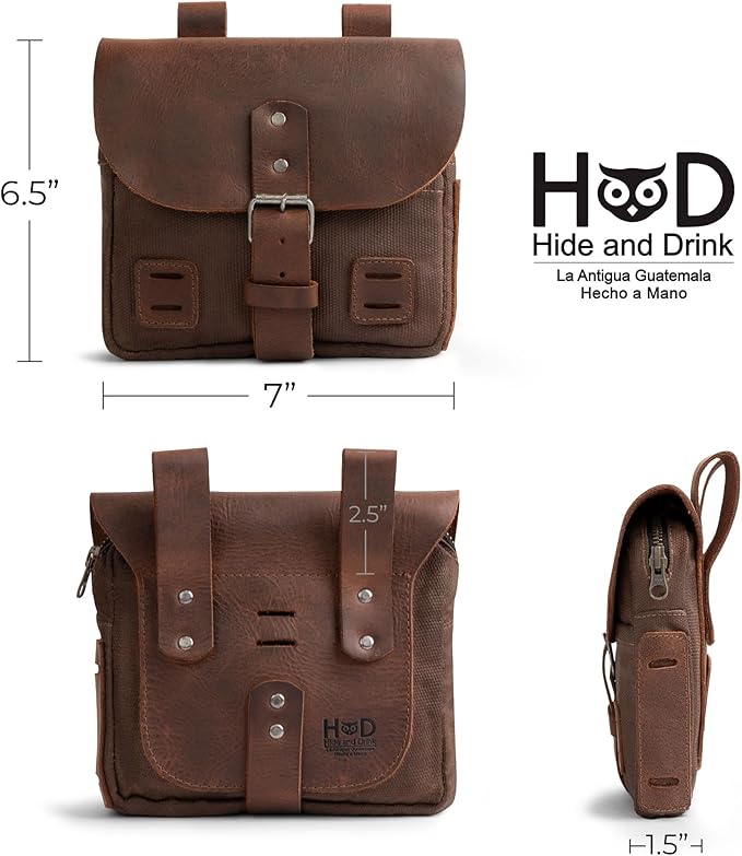 Hide &amp Drink Survival Camping Pouch Belt Loop Rustic and Handy Tool Bag Weather Resistant Outdoor Accessories Traveling Essentials Waxed Canvas Handmade