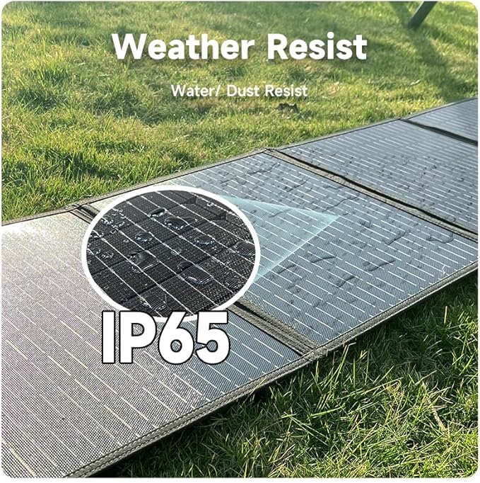 POWERWIN 100W 20V Foldable Solar Panel PWS110 with Shingled Design Adjustable Kickstand for Home Camping RV Charging Portable Power Station