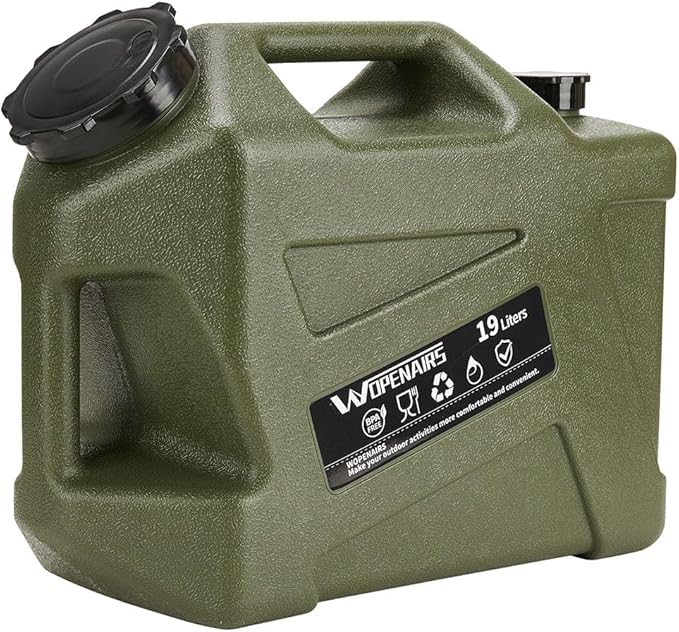 Water Container Water Jug with Spigot with (3.2-5) Gallons Portable No Leakage for CampingVehicle Car Hiking Hurricane Supplies RV