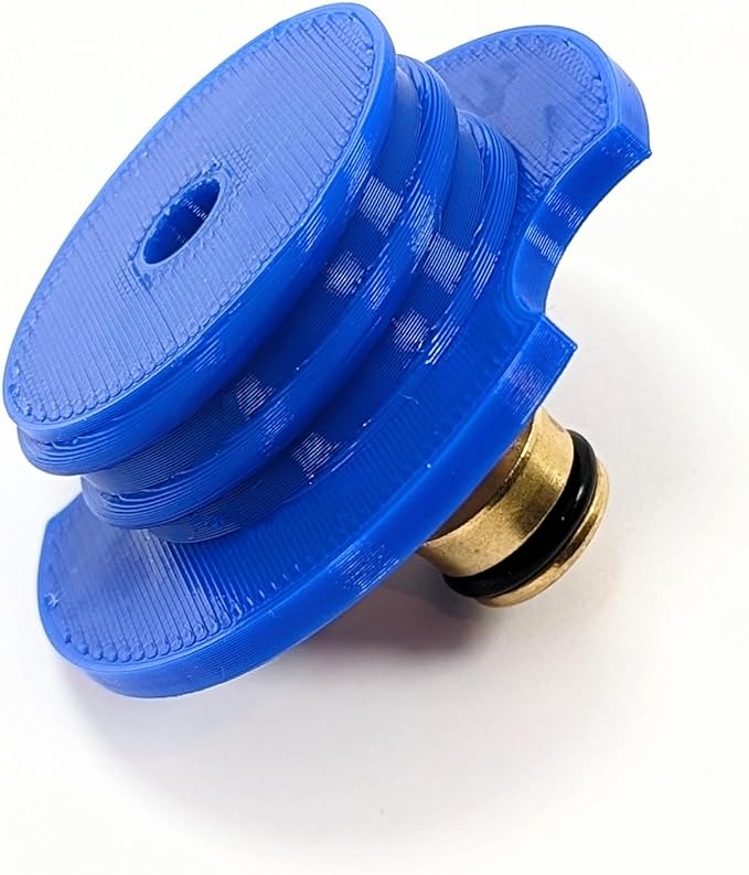 3D Cabin Camper Motorhome Water Tank Filler Cap Hose Connector : Fits Continental Screw Type : White Adapter Blue