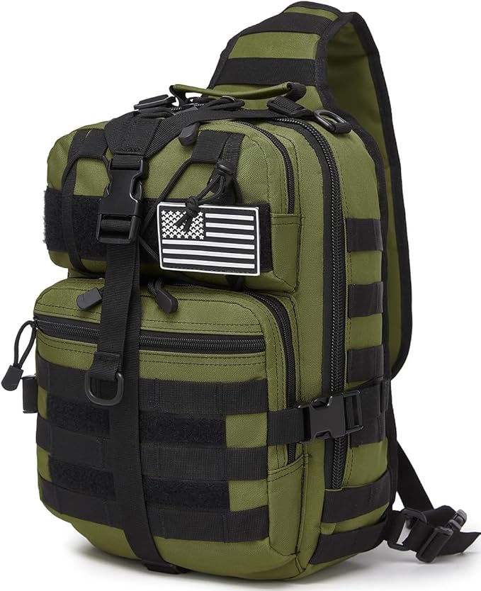 ATBP Tactical Sling Pack Big Crossbody Backpack Over Shoulder Bag Military for Men Hiking Outdoor Sport Gym