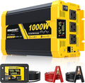 1000W Pure Sine Wave Inverter12V DC to 120V AC–Powers LaptopTabletPrinterSlow CookerSmall MixerCar RefrigeratorSwitch and PS5 with Led Display and Remote Monitoring