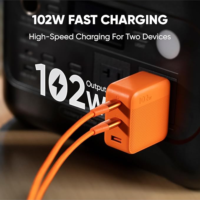 Jackery Portable Power Station Explorer 300 and 102W Fast Charger 292Wh Backup LiFePO4 Battery Solar Generator for Outdoors Camping Travel Hunting Blackout (Solar Panel Optional)