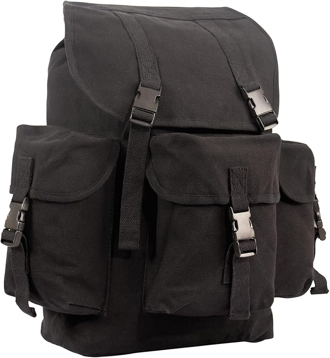 Rothco Black Canvas Outfitter Rucksack