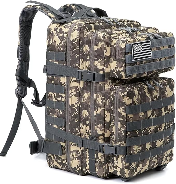 45L Tactical Backpack Large Capacity Outdoor Rucksack 3 Day Fitness Hiking Bag Hiking Camping Gear Backpacks Indian Bag (Pack of 1) ACU
