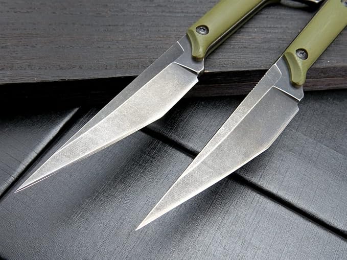 Gtkii GTK140 Fixed Blade Knife D2 Steel Blade G10 Handle EDC Tool Knife for Outdoor Camping Hiking Hunting (Army Green)